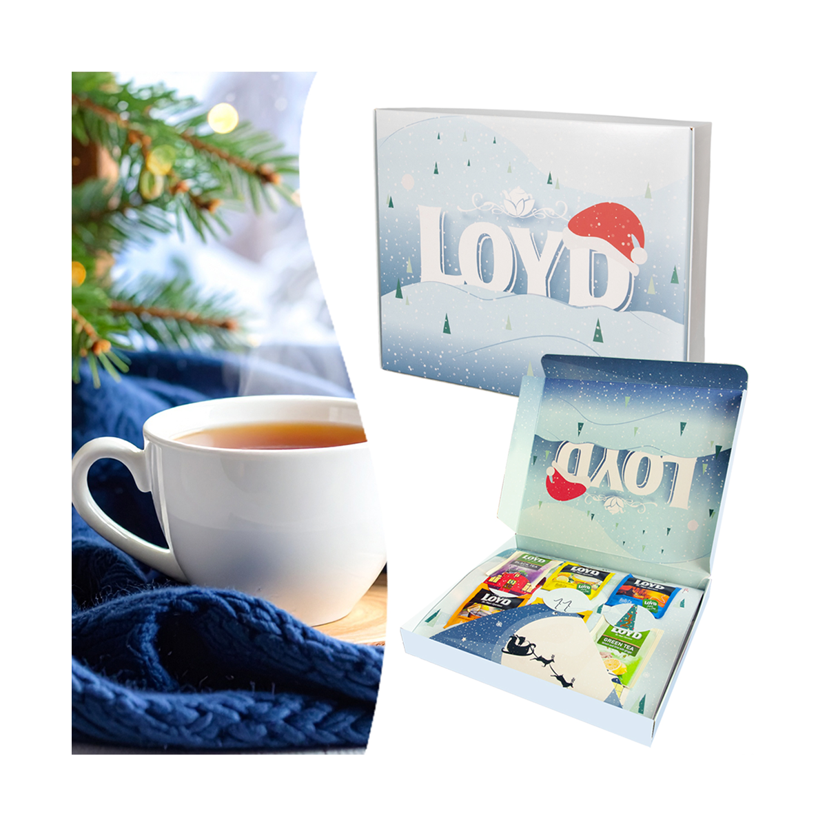 Kalendarz Adwentowy LOYD 24 saszetki herbaciane Herbaty