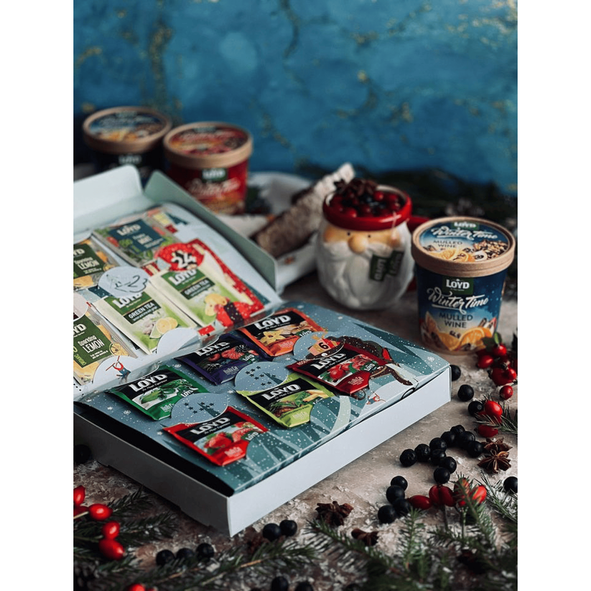 Zestaw Kalendarzy Loyd Dobra Kaloria 24 saszetki herbat Mini Batoniki