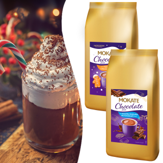 2kg of delicious chocolate! Milk chocolate and Mokate Gingerbread chocolate drink
