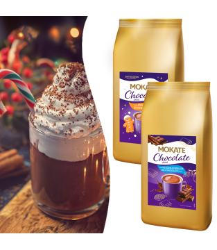 2kg of delicious chocolate! Milk chocolate and Mokate Gingerbread chocolate drink