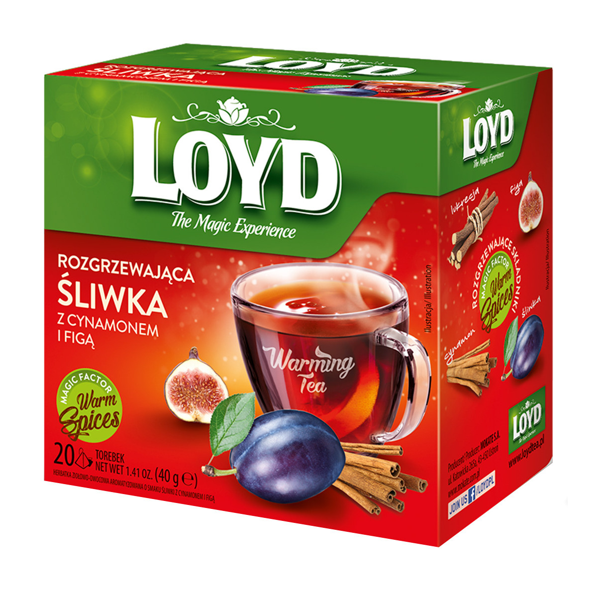 WARMING TEA Fruit Flavours Tea Blend, 8 bags