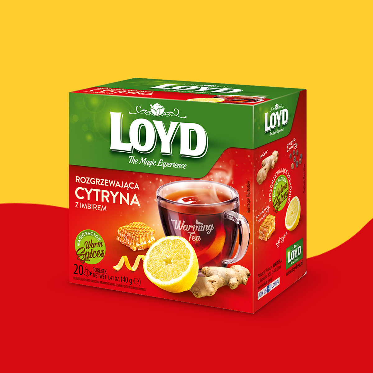 WARMING TEA Fruit Flavours Tea Blend, 8 bags