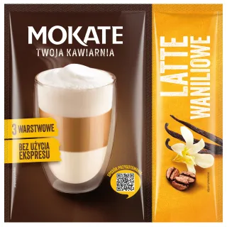 Mokate Latte Vanilla (20g + 2g) Duo Sachet