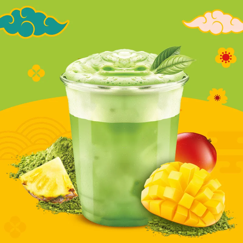 Matcha Latte Zero Sugar-Free Mango Pineapple Mokate 20g