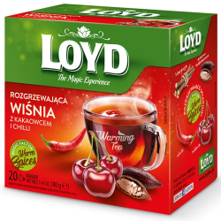 Herbatka rozgrzewająca Loyd Wiśnia z kakaowcem i chilli 20 torebek