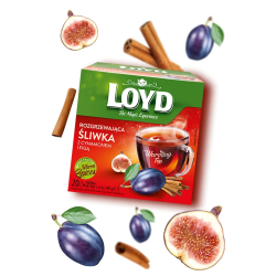 Herbatka rozgrzewająca Loyd Śliwka z figą, imbirem i cynamonem 20 torebek