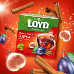 Herbatka rozgrzewająca Loyd Śliwka z figą, imbirem i cynamonem 20 torebek