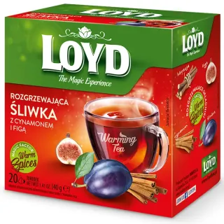 Herbatka rozgrzewająca Loyd Śliwka z figą, imbirem i cynamonem 20 torebek