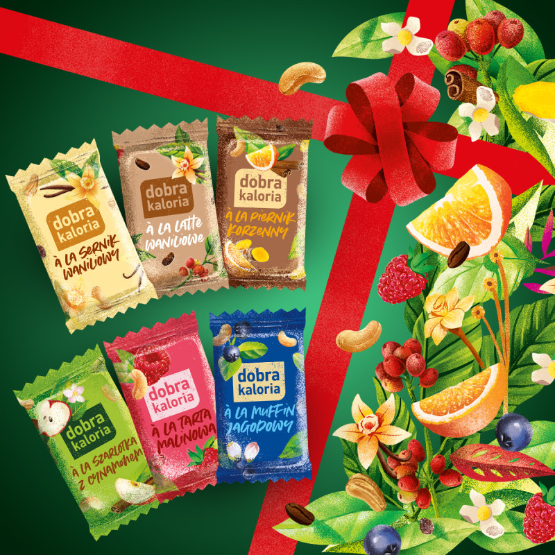 Zestaw DOBRA KALORIA Mini Batoniki Mix 6 Smaków Bez Cukru Fit Zdrowy 102g