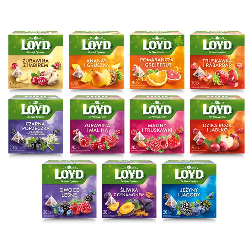 Zestaw Degustacyjny Herbata Owocowa LOYD UPOMINEK PREZENT Mix 11 Smaków