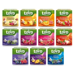 Set of 11 flavors of LOYD fruit pyramids