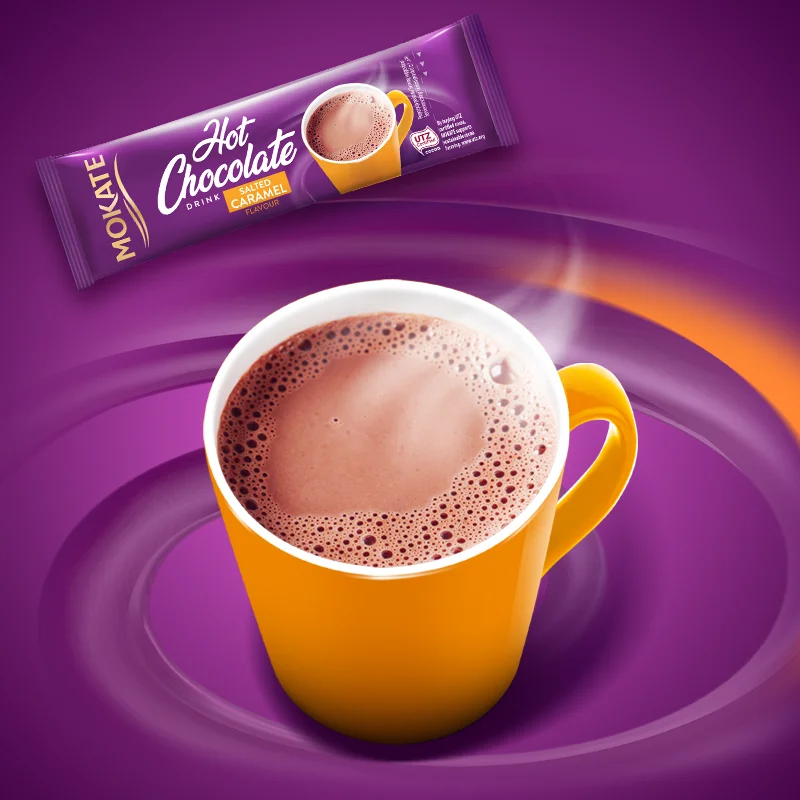 Mokate salted caramel-flavoured drinking chocolate, 10 sachets