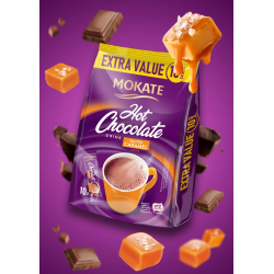 Mokate salted caramel-flavoured drinking chocolate, 10 sachets