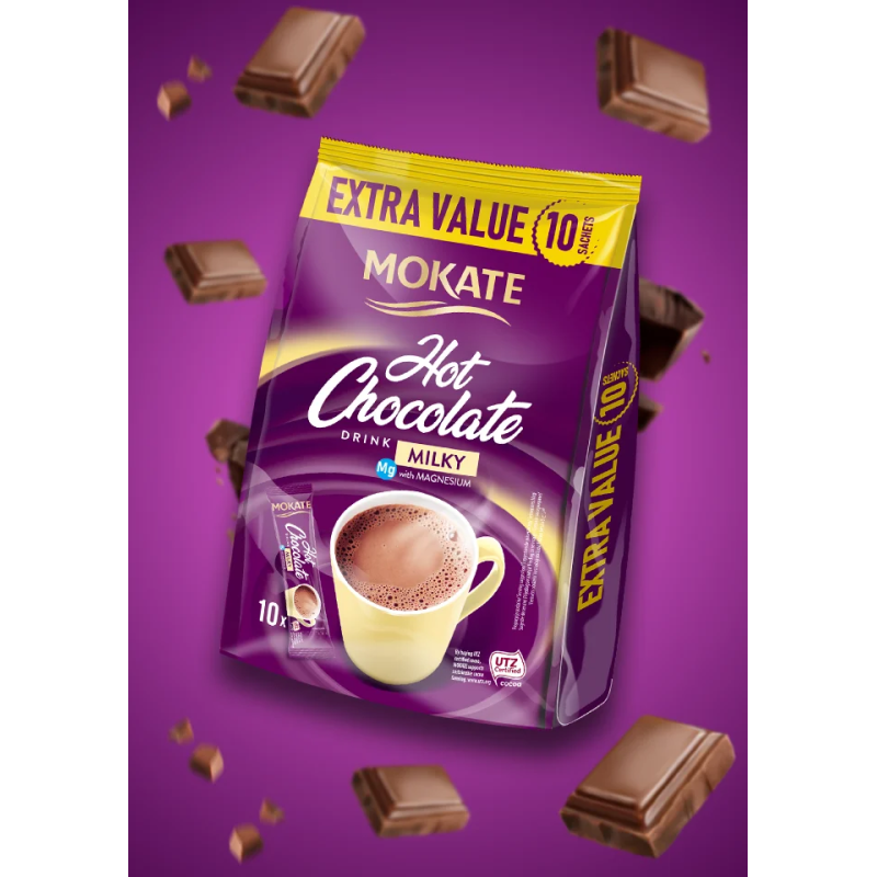 Mokate Milk Hot Chocolate, 10 sachets