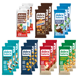 DOBRA KALORIA mix 7 smaków baton 21 szt bez CUKRU