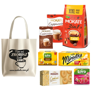 Zestaw Bestseller Na start Mix produktów Mokate + torba gratis