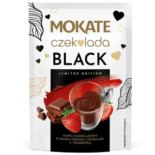 DARK CHOCOLATE AND STRAWBERRY-FLAVOURED DRINK 40G BLACK