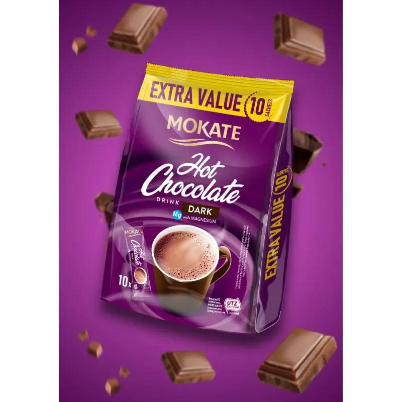 Mokate Dark drinking chocolate, 10 sachets