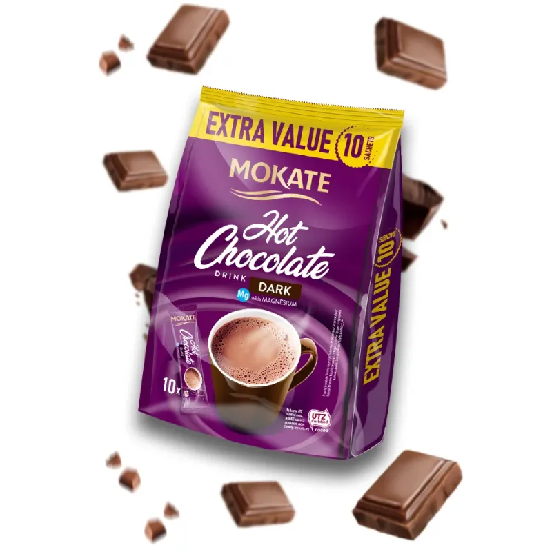 Mokate Dark drinking chocolate, 10 sachets