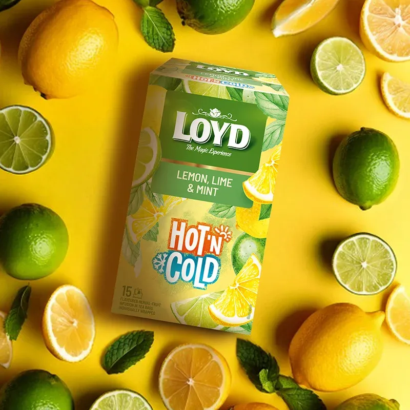 Herbatka Owocowa HOT&COLD Cytryna Limonka i Mięta 15 saszetek