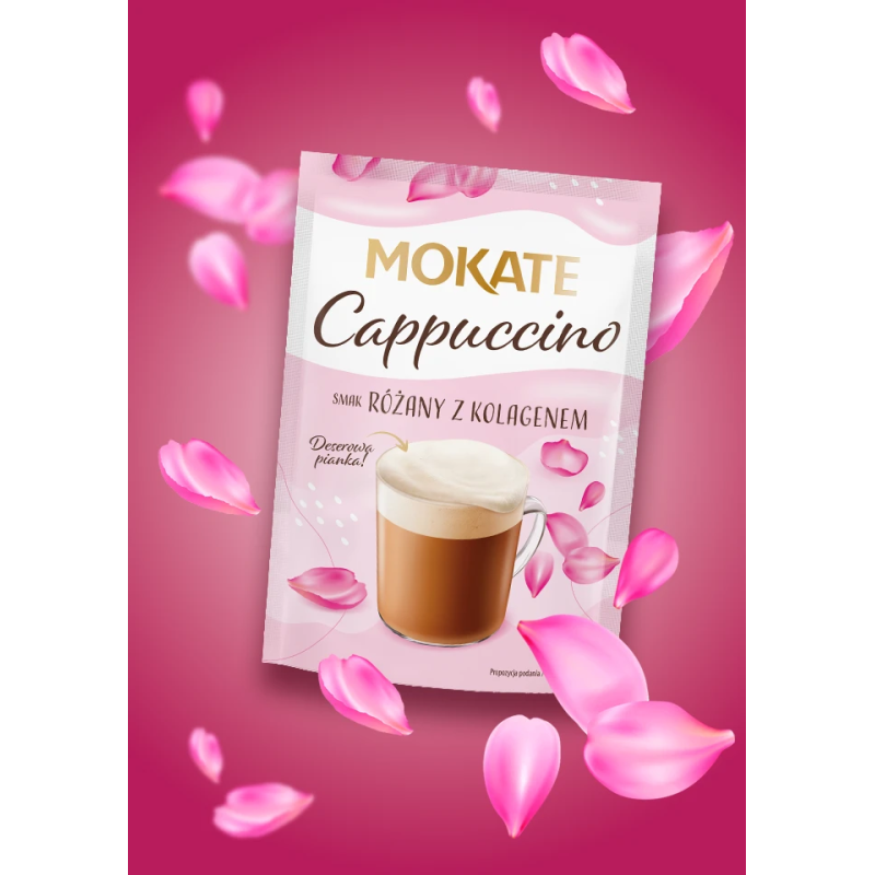 Cappuccino Mokate o smaku róży z kolagenem 40 g