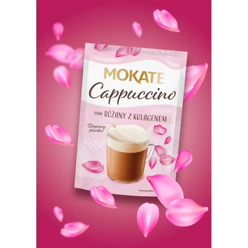 Mokate Rose-flavoured Cappuccino with Collagen, 40 g