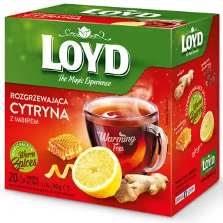 Herbatka rozgrzewająca Loyd Imbir, cytryna i miód 20 torebek