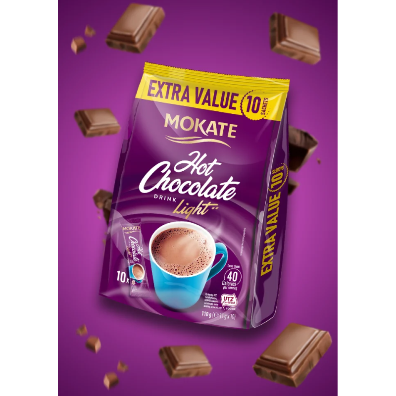 Mokate Light drinking chocolate, 10 sachets