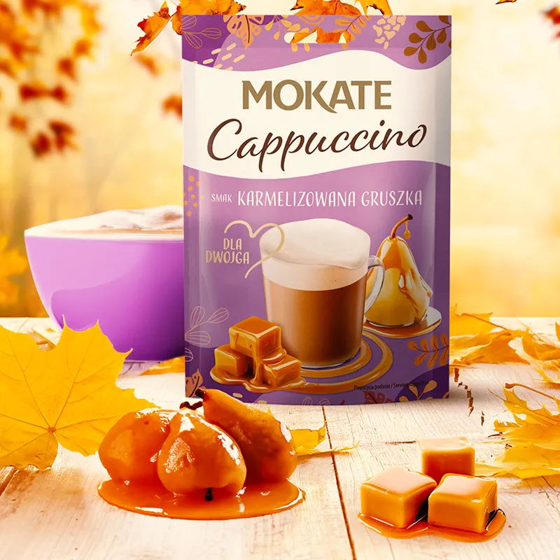 Cappuccino o smaku Karmelizowana Gruszka 40g dla dwojga