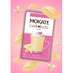 Mokate White Chocolate Flavoured Chocolate Drink, 200g, 8 sachets