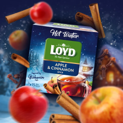 Herbatka owocowo - ziołowa Loyd Hot Winter Jabłko z cynamonem 15 torebek