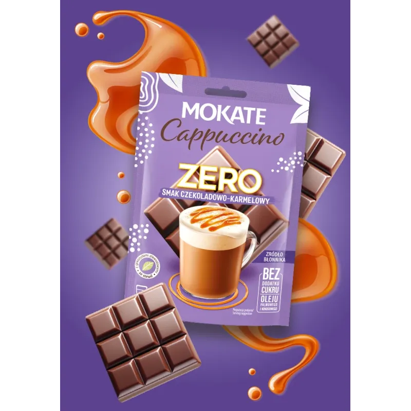 CAPPUCCINO MOKATE ZERO CHOCOLATE CARAMEL 20g