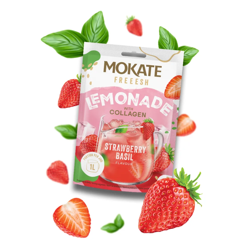 Lemoniada FREEESH Truskawka i Bazylia + Kolagen