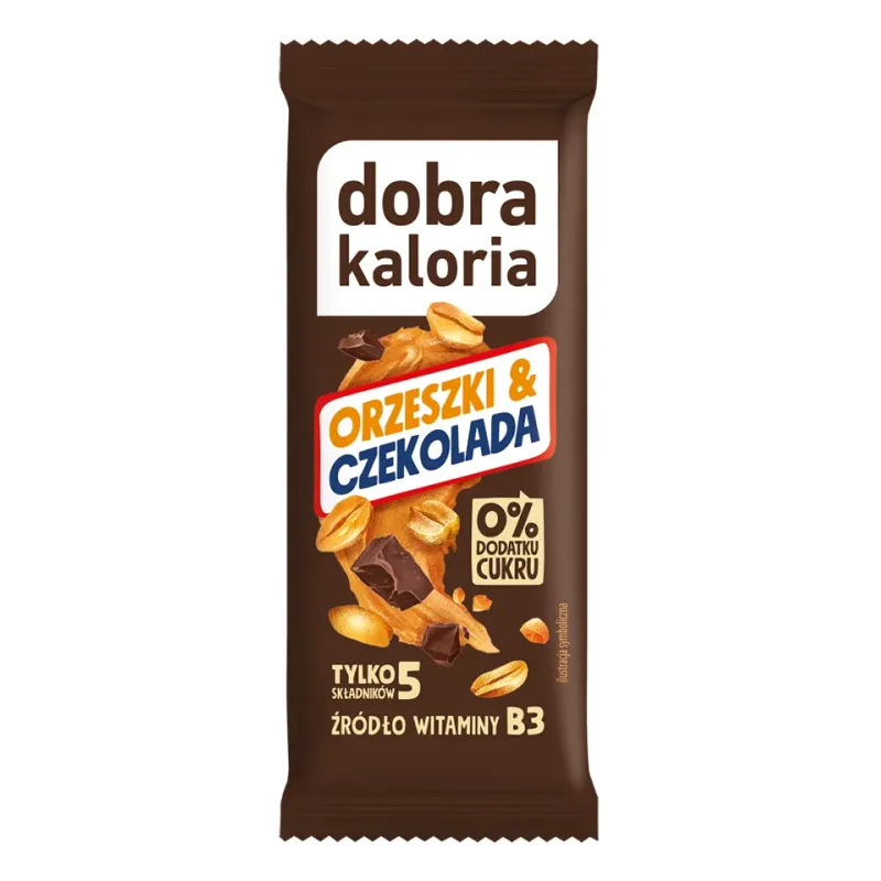 Dobra Kaloria Zestaw Batonów Orzech i Czekolada 20 Sztuk