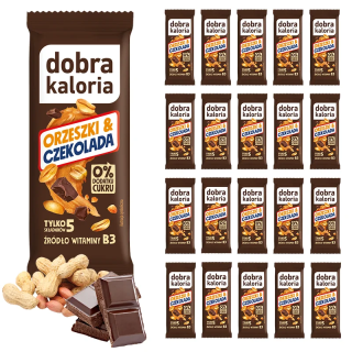 Zestaw 20 sztuk Dobra Kaloria Zestaw Batonów Orzech i Czekolada
