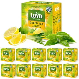 Zestaw 10 sztuk Herbata Loyd o smaku Cytryny z Trawą cytrynową 20 torebek