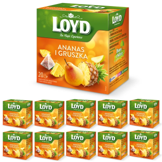 Zestaw 10 sztuk Herbata Ananas Gruszka 20 torebek
