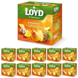 Zestaw 10 sztuk Herbata Ananas Gruszka 20 torebek