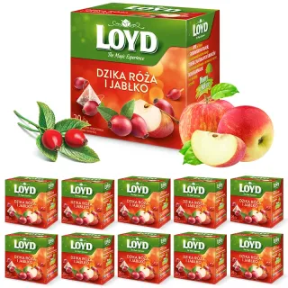 Zestaw Hurtowy Herbata Owocowa Dzika Róża i jabłko 10szt