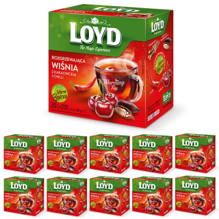 Zestaw Hurtowy Rozgrzewajca Herbata Wiśnia z kakaowcem 10 sztuk