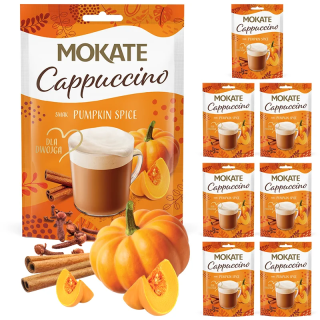 Zestaw (7x) - Napój Kawowy Kawa Cappuccino Pumpkin Spice Latte Dyniowe 40g Mokate