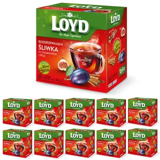 Set (10x) – Loyd Warming Tea: Plum with Fig, Ginger and Cinnamon, 20 tea bags