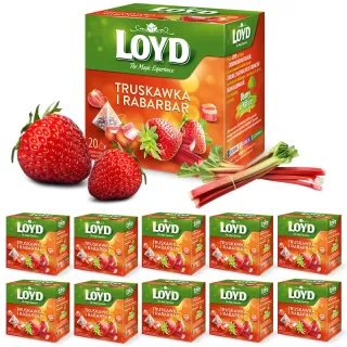 Wholesale Strawberry and Rhubarb Tea Set (10 bags)