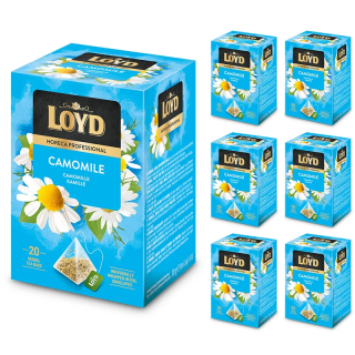 Zestaw (6x) - Ekspresowa Herbata Ziołowa Horeca Camomile Tea Loyd 20x1,5g