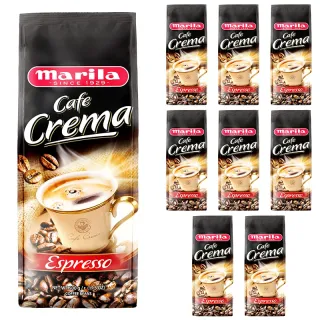 Zestaw (8x) - Oryginalna Delikatna Kawa MIELONA MARILA CAFE CREMA ESPRESSO 500g