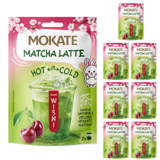Mokate Matcha Latte Wiśnia Zestaw 7 saszetek