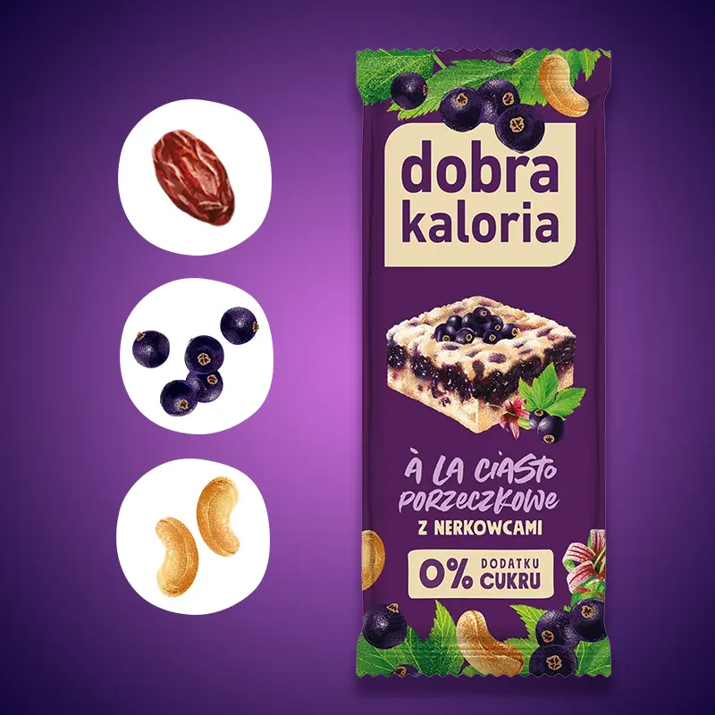 Baton z nerkowców a`la ciasto porzeczkowe 35g