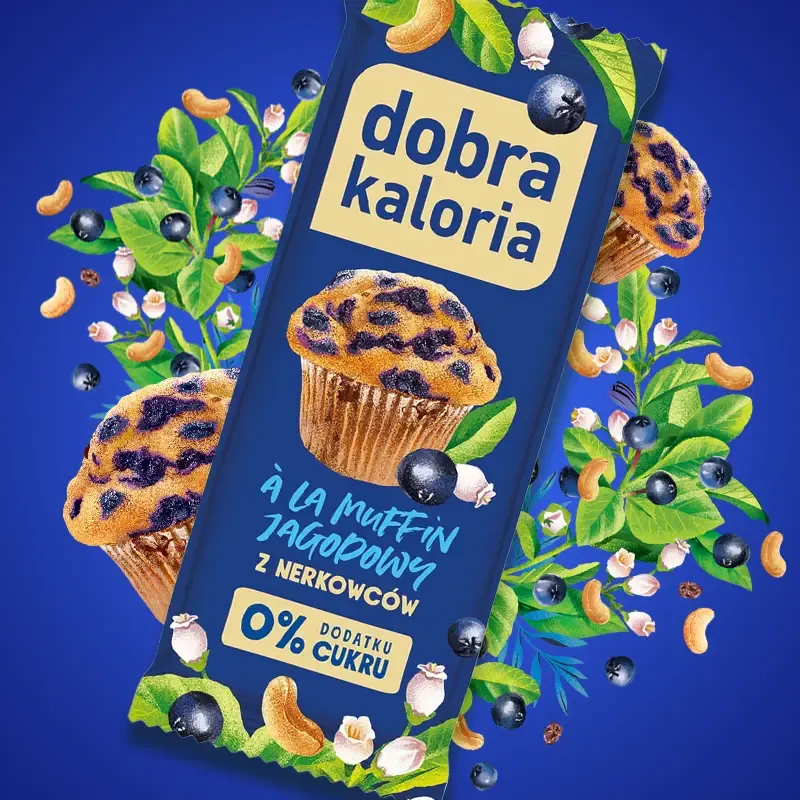 Baton z nerkowców a`la muffin jagodowy 35g